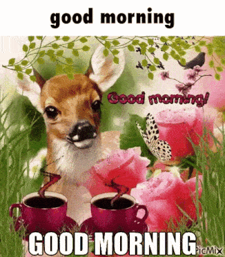 Deer Coffee GIF - Deer Coffee Good Morning GIFs