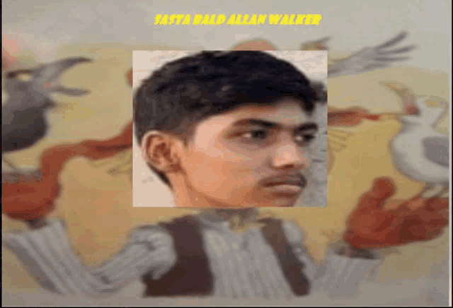a picture of a young man with the name fathi bald allan walker on the top