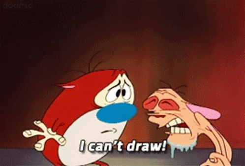 Ren And Stimpy I Cant Draw GIF - Ren And Stimpy I Cant Draw Cant Draw GIFs