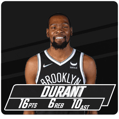 a brooklyn nets basketball player named durant is smiling