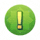 a green circle with a yellow exclamation point in it .