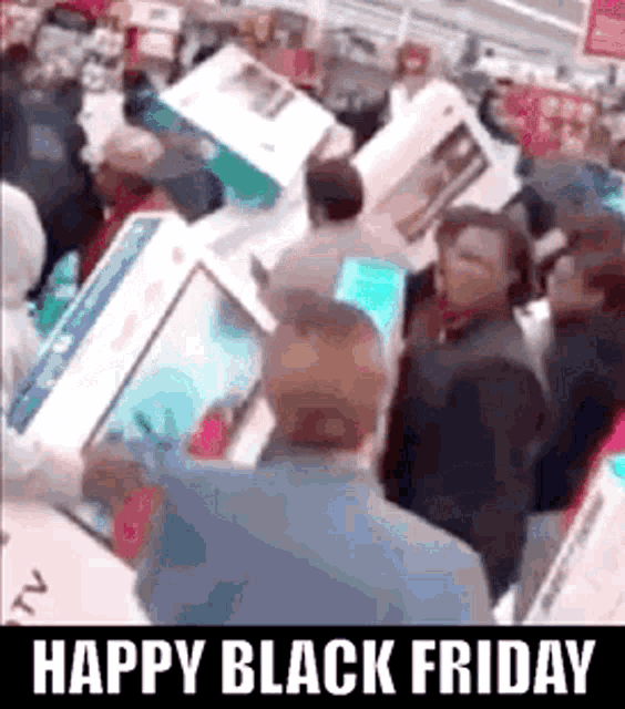 Black Friday Shoppers GIF
