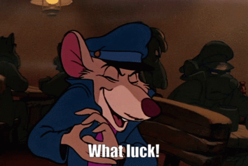 The Great Mouse Detective What Luck GIF - The Great Mouse Detective What Luck Basil GIFs