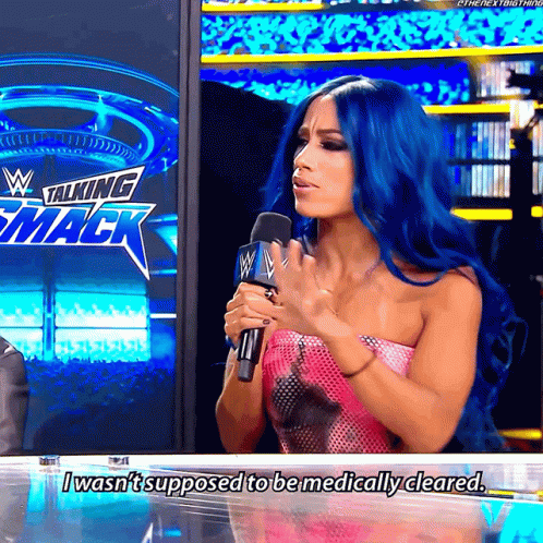 Sasha Banks I Wasnt Supposed To Be Medically Cleared GIF - Sasha Banks I Wasnt Supposed To Be Medically Cleared Wwe GIFs