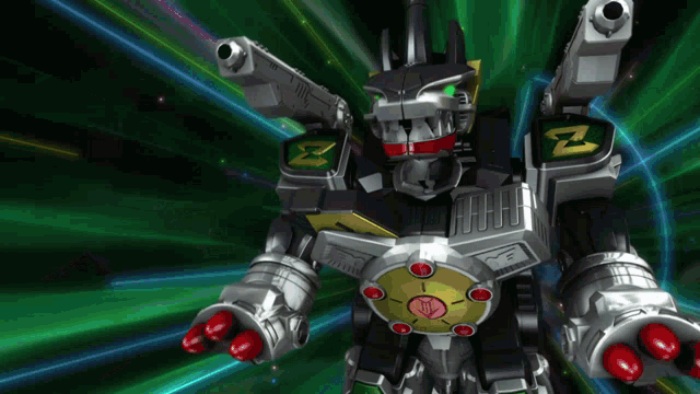 a robot with the letter z on its head