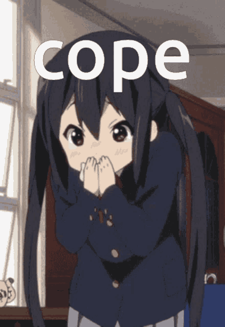 a picture of a girl with the word cope written on it