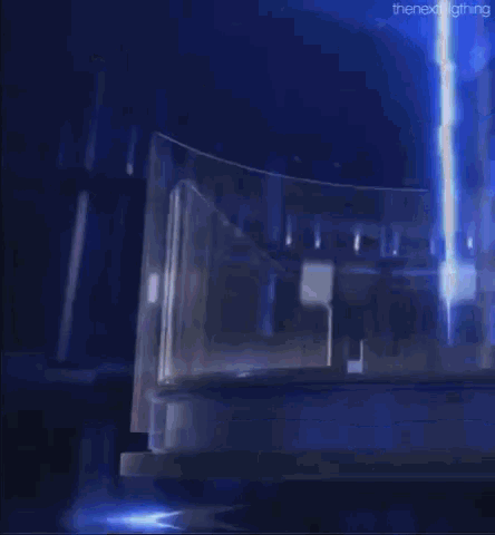 a lightning bolt is coming out of a glass container ..