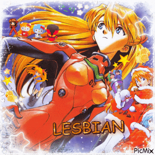 a picture of a girl with the word lesbian in the corner