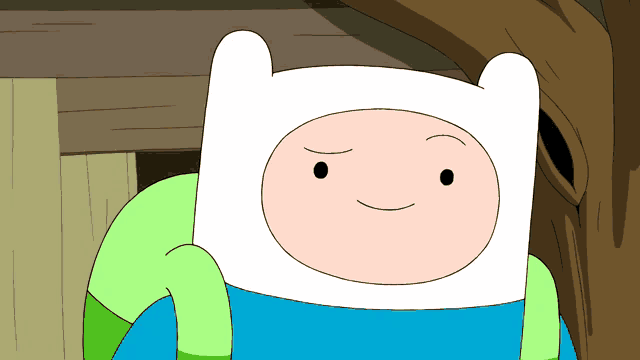 a cartoon character with a white hat and a blue shirt