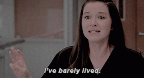 Greys Anatomy April Kepner GIF - Greys Anatomy April Kepner Ive Barely Lived GIFs