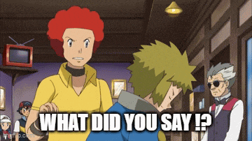 a cartoon scene with the words what did you say written on the bottom