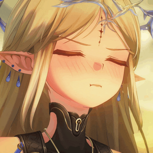 a close up of a girl with a crown on her head and a letter o on her neck