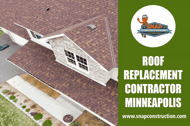 a roof replacement contractor in minneapolis is advertised
