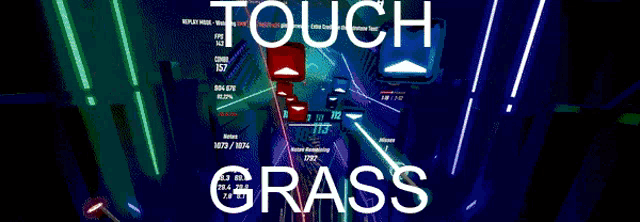 a game called touch grass is being played on a computer