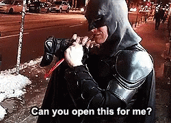 Batman Open This For Me GIF - Batman Open This For Me GIFs