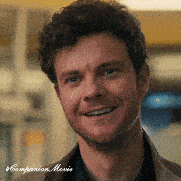 a close up of a man 's face with # companion movie written below him