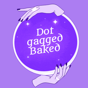 a purple circle with the words " do gag bak " on it