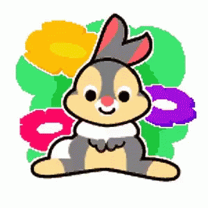 Bunny Happy GIF - Bunny Happy Flowers GIFs