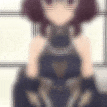 a blurry picture of a girl with glasses