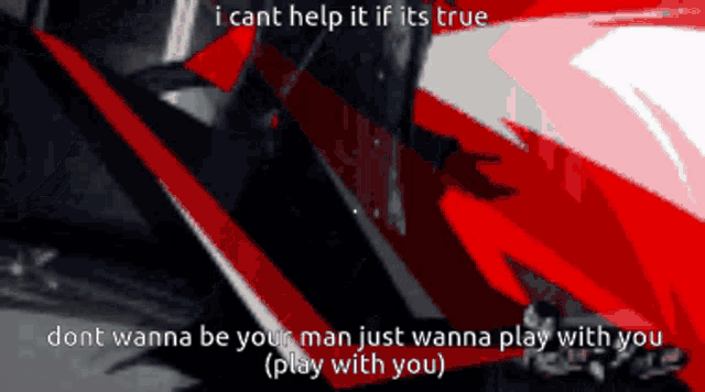 a black and red image with the words i cant help it if its true