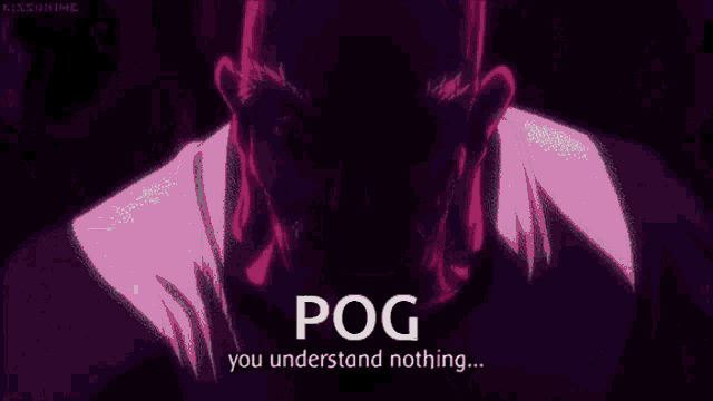 a cartoon of a man with a beard and the word pog below it