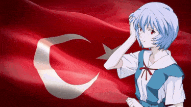 Turkish Rei Rei Ayanami GIF - Turkish Rei Rei Ayanami Turkey Flag GIFs