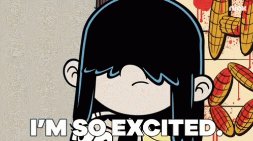 I'M So Excited GIF - Loud House Series Friday The13th Halloween GIFs