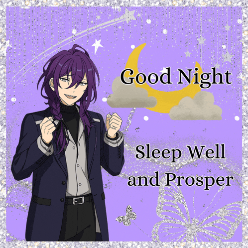 a good night sleep well and prosper poster with a man in a suit