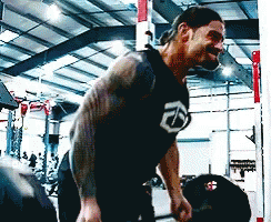 Roman Reigns Weightlifting GIF