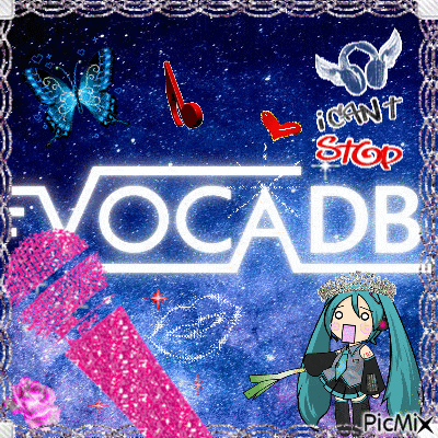 a picture of hatsune miku with the words " i can 't stop " on the bottom