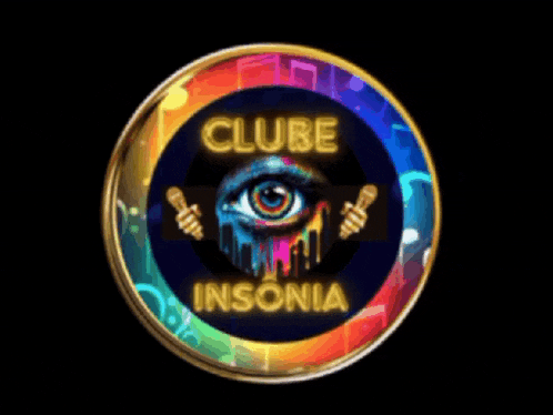 a logo for clube insonia with a third eye in the center