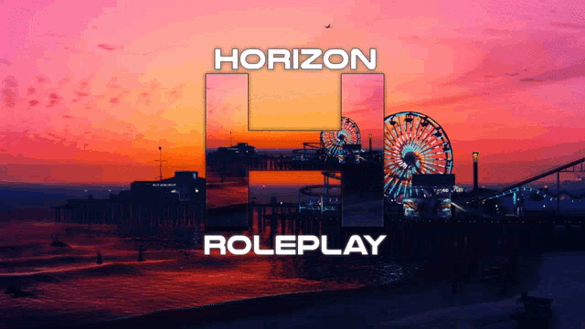 an advertisement for horizon roleplay shows a ferris wheel