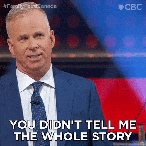 You Didn'T Tell Me The Whole Story Gerry Dee GIF - You Didn'T Tell Me The Whole Story Gerry Dee Family Feud Canada GIFs