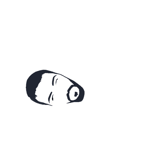 a man with a beard is sleeping in front of a starry night sky