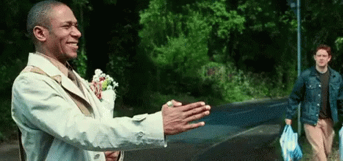 Shaking Hands With A Car - Hitchhiker'S Guide To The Galaxy GIF