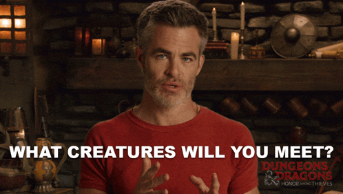What Creatures Will You Meet Chris Pine GIF - What Creatures Will You Meet Chris Pine Dungeons And Dragons Honor Among Thieves GIFs