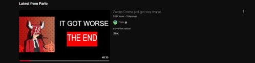 a video that says it got worse the end on it