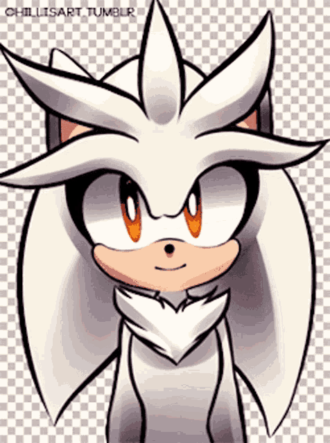 a drawing of silver the hedgehog from sonic the hedgehog on a transparent background