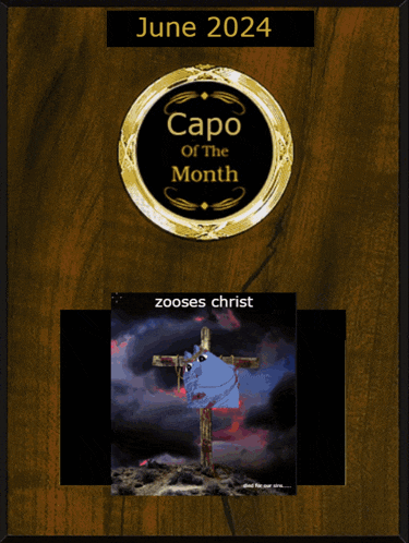 a plaque for capo of the month in june 2024