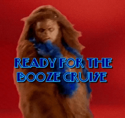 a picture of a bigfoot with the words ready for the booze cruise