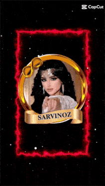 a picture of a woman with the name sarvinoz written on it