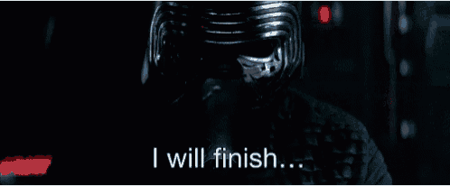 a close up of a person wearing a helmet that says " i will finish "