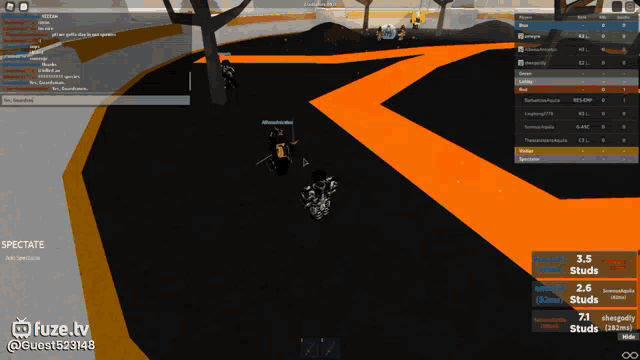a screenshot of a video game with the words spectate on the bottom