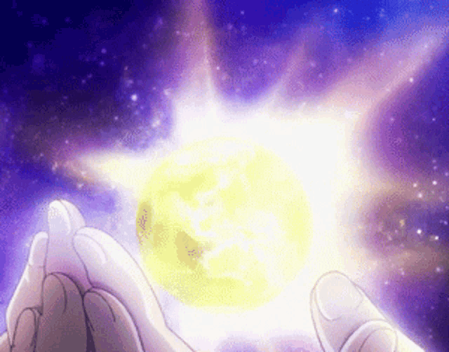 a person holding a yellow ball in their hands