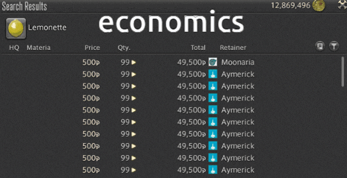 a screenshot of a game with the word economics on it