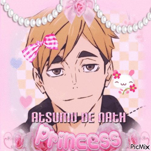 a picture of a boy with a bow on his head and the words princess
