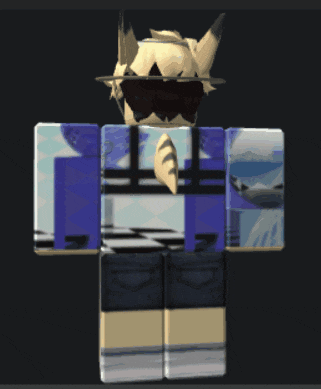 a cartoon character is wearing sunglasses and a blue shirt