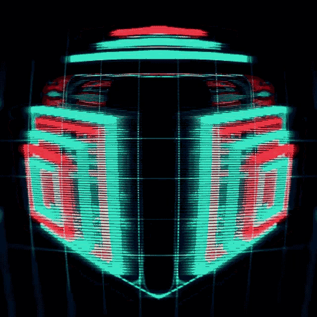 a computer generated image that looks like a maze with red and green lines