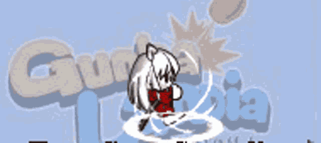 a cartoon character is surrounded by smoke and the word guardia is visible in the background