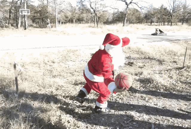 Throwing Basketball Basketball GIF - Throwing Basketball Basketball Santa Claus GIFs